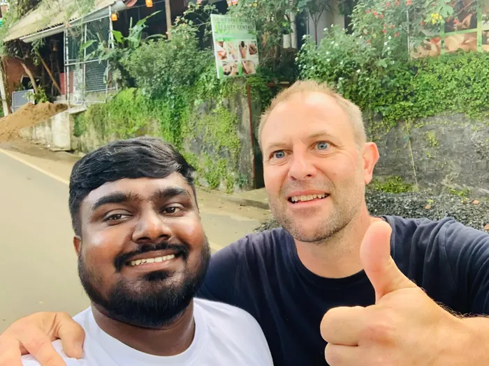 Thumbs up from our guest