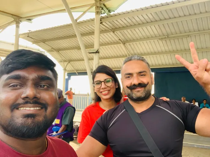 Happy travellers