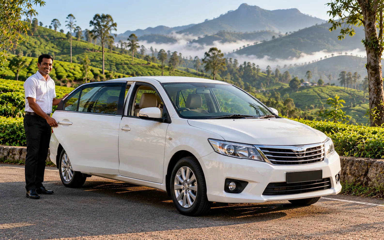 Sedan Car with driver in Sri Lanka